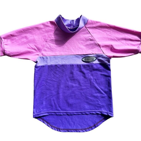 Surf Duk Girls UV Protective  Swim Half Sleeve Rash Guard Size 8 - Picture 1 of 6